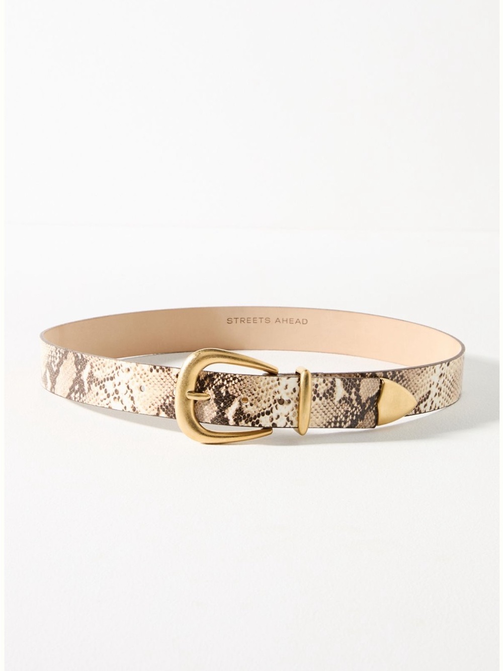 Streets Ahead June Snake Print Leather Belt